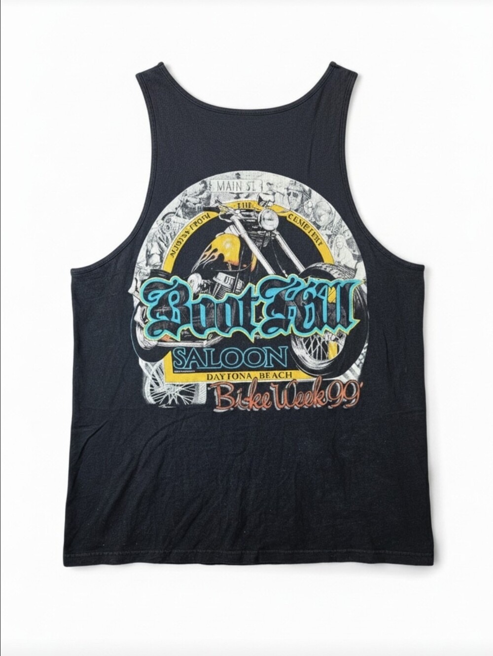 Vintage Boot Hill Saloon Bike Week '99 Tank Top Men's XXL Daytona Beach USA